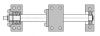 Komplet - Satz für Kugelumlaufspindel fi 32 mm - Festlager-BK20, Loslager-BF20 Spindelmutter-Spannblock NT32