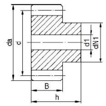 Gear straight toothed module M1,5 - 34 teeth - boring fi 14