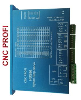 Servo-Schrittmotor Steuerung - Endstufe für 1 Achse - 8 A 80VAC,  HSS86, PC-NC