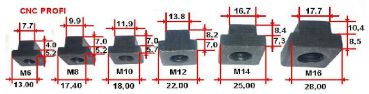 Nutensteine M10 T-Nut 12 mm - Stückpreis