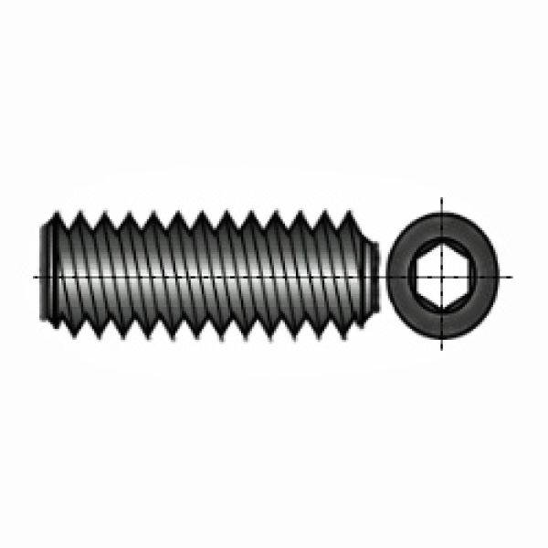 Madenschrauben / Stiftschrauben / Gewindestifte - geschwärzt M4x5 mm