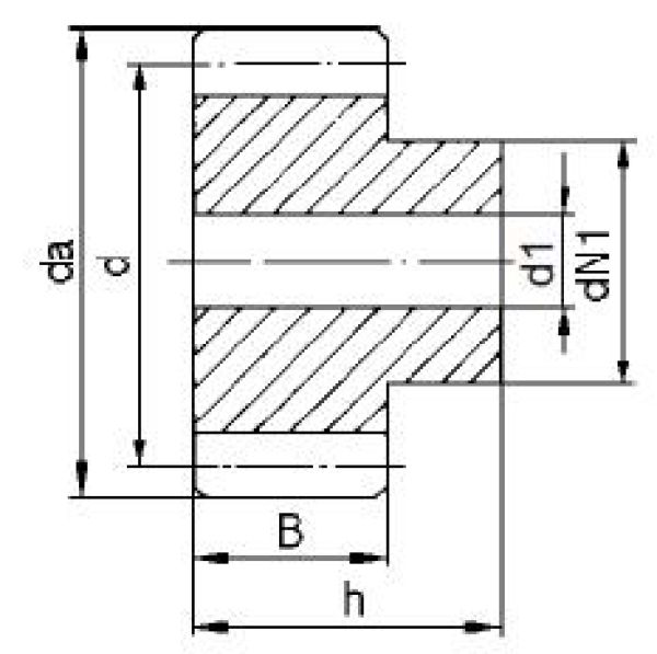 Gear straight toothed module M1,5 - 34 teeth - boring fi 14