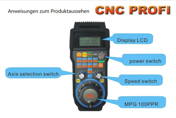 MPG-Handrad - USB -6 Achsen - V5 Mach3 +50er Auflösung -Elektronischer Impulsgeber