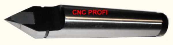 Fixed precision dead center lathe tool MK1 - carbide half notched